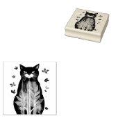 Autumn Cat Rubberstempel (Gestempeld)