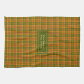 Autumn Checkered Dish Towel Personalized Gift Idea Theedoek (Horizontaal)