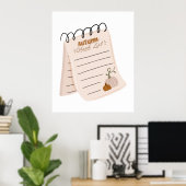 Autumn Checklist Notitieblok Herfst to do lijst Poster (Thuiskantoor)