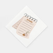 Autumn Checklist Notitieblok Herfst to do lijst Servet (Hoek)