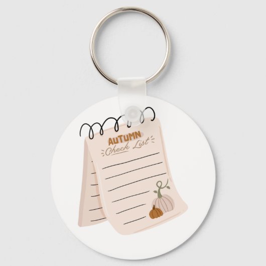 Autumn Checklist Notitieblok Herfst to do lijst Sleutelhanger (Voorkant)