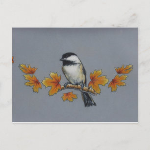 Autumn Chickadee Briefkaart