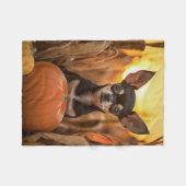 Autumn Chihuahua Fleece Deken (Voorkant (Horizontaal))