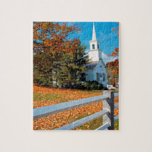 Autumn Church in Splendor New England Legpuzzel