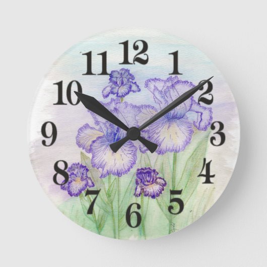 Autumn Circus en Art Deco Iris" Ronde Klok (Voorkant)