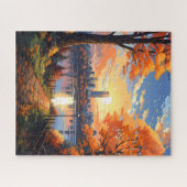 Autumn City Waterfront Puzzle (Horizontal)