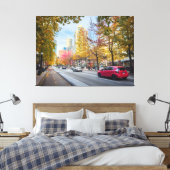 Autumn CityScape Street Canvas Afdruk (Insitu (Slaapkamer))