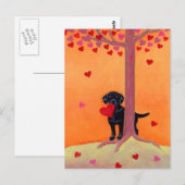Autumn Color Black Labrador Briefkaart (Voorkant / Achterkant)