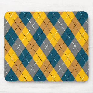 Autumn Color Geometric Pset Yellow Brown Pattern Muismat