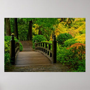 Autumn Color, Portland Japan Garden Poster