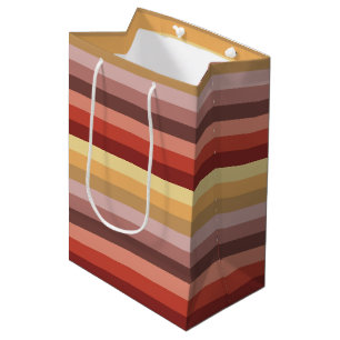 AUTUMN COLORED STRIPES MEDIUM CADEAUZAKJE