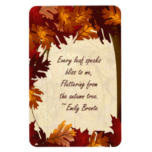 Autumn Colors Tree Leaves Bronte Quote 4x6 Magnet Magneet