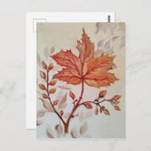 Autumn cooper vine leaf briefkaart (Voorkant / Achterkant)