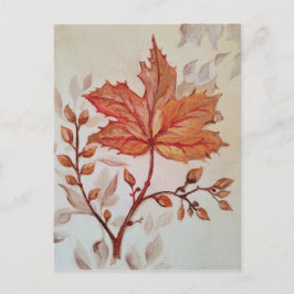 Autumn cooper vine leaf briefkaart