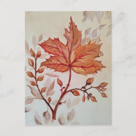 Autumn cooper vine leaf briefkaart (Voorkant)