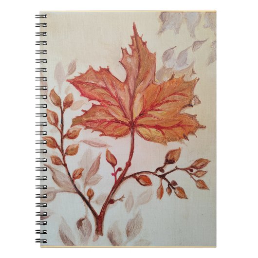Autumn cooper vine leaf notitieboek (Voorkant)