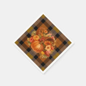 Autumn Cornucopia Plaid Servet (Hoek)