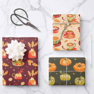 Autumn Cozy Pumpkin Spice Inpakpapier Vel