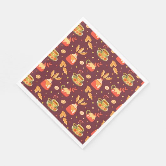 Autumn Cozy Pumpkin Spice Servet (Hoek)