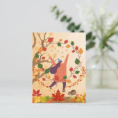 Autumn Dance Briefkaart (Staand voorkant)