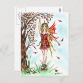 Autumn Dance Fairy Briefkaart (Voorkant / Achterkant)