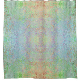 Autumn Dawn Neon Pastel Alcohol Ink Abstract Douchegordijn