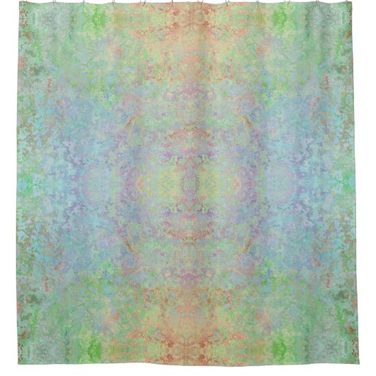 Autumn Dawn Neon Pastel Alcohol Ink Abstract Douchegordijn (Voorkant)