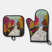 Autumn Day Apron Ovenwant & Pannenlap Set (Voorkant)