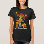 Autumn Days Leaves Scarecrows Pumpkins Fall Thanks T-shirt (Voorkant)