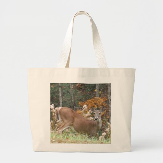 Autumn Deer in het Arrowadmeer GA Grote Tote Bag (Voorkant)