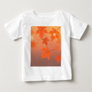 Autumn design with maple leaves and bokeh effect