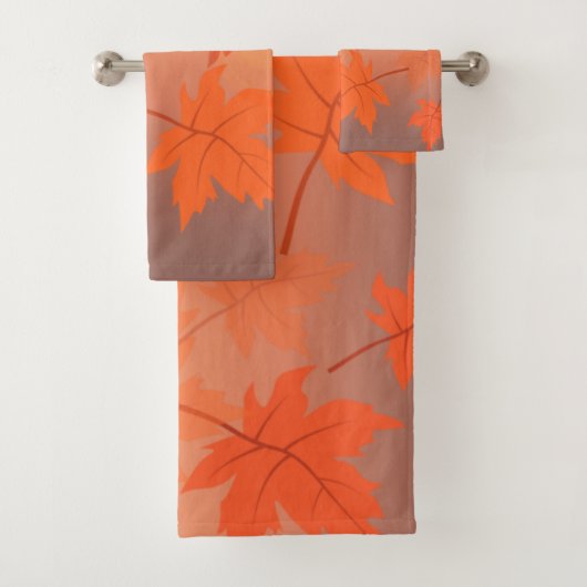 Autumn design with maple leaves and bokeh effect bad handdoek (Insitu)