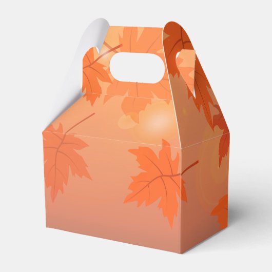 Autumn design with maple leaves and bokeh effect bedankdoosjes (Achterkant)