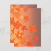 Autumn design with maple leaves and bokeh effect bedankkaart (Voorkant / Achterkant)