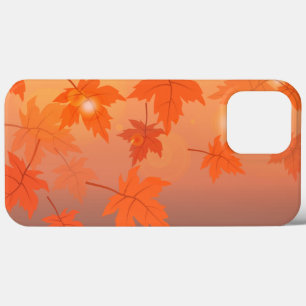 Autumn design with maple leaves and bokeh effect iPhone 13 pro max hoesje