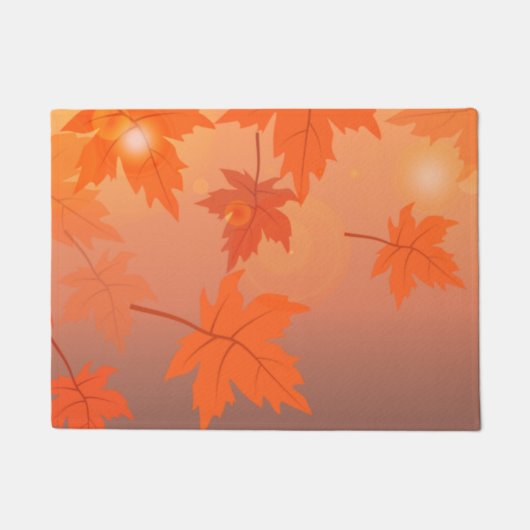 Autumn design with maple leaves and bokeh effect deurmat (Voorkant)