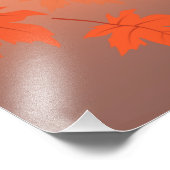 Autumn design with maple leaves and bokeh effect foto afdruk (Hoek)