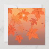Autumn design with maple leaves and bokeh effect kaart (Achterkant)