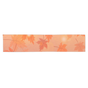 Autumn design with maple leaves and bokeh effect korte tafelloper