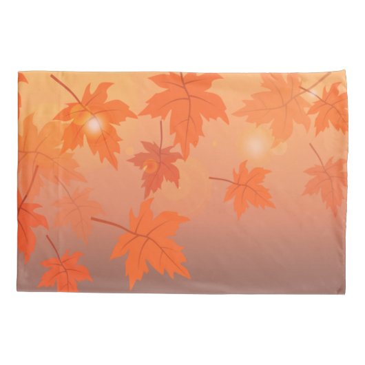 Autumn design with maple leaves and bokeh effect   kussensloop (Achterkant-Links)