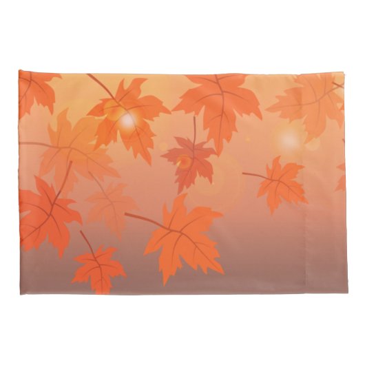 Autumn design with maple leaves and bokeh effect kussensloop (Achterkant-Rechts)