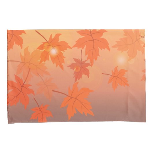 Autumn design with maple leaves and bokeh effect   kussensloop (Voorkant-Rechts)