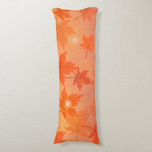 Autumn design with maple leaves and bokeh effect lichaamskussen (Voorkant Verticaal)