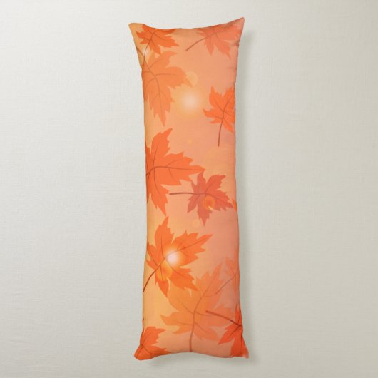 Autumn design with maple leaves and bokeh effect lichaamskussen (Achterkant (Verticaal))