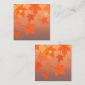 Autumn design with maple leaves and bokeh effect notitiekaartje (Voorkant / Achterkant)