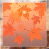 Autumn design with maple leaves and bokeh effect raamsticker (Vel 2)