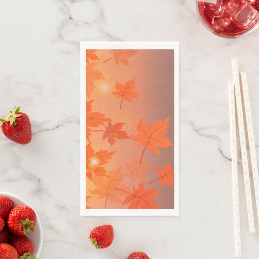 Autumn design with maple leaves and bokeh effect servet (Insitu)