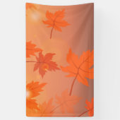 Autumn design with maple leaves and bokeh effect spandoek (Verticaal)