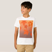 Autumn design with maple leaves and bokeh effect t-shirt (Voorkant volledig)