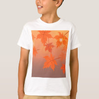 Autumn design with maple leaves and bokeh effect